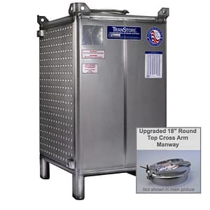 TranStore Beverage Storage & Fermentation Tank, Bronze Package 550 Gallon with Hinged Cross Arm Manway