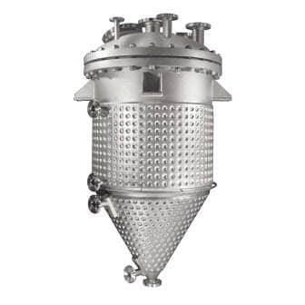 Stainless steel reactor with heat transfer surface