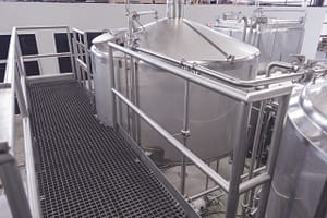 Custom Metalcraft craft brewery platform and tanks