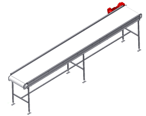 Custom Metalcraft flat horizontal belt conveyor